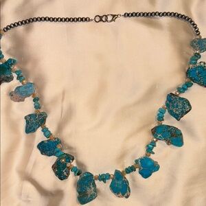33” Turquoise Stone Necklace